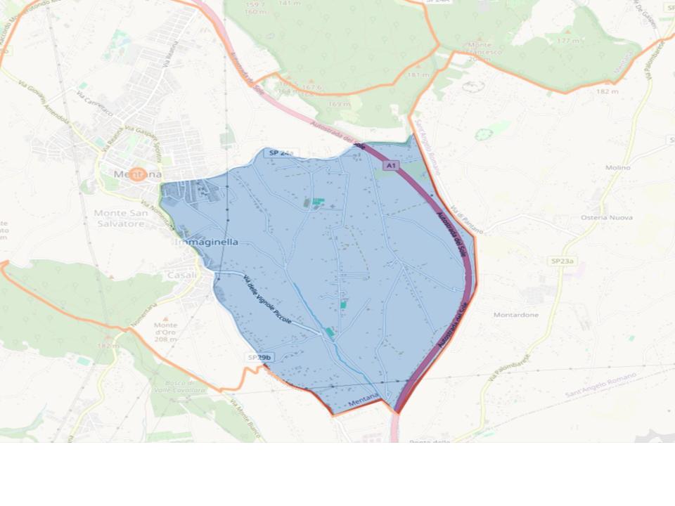 territorio di competenza Mentana Sud-Est